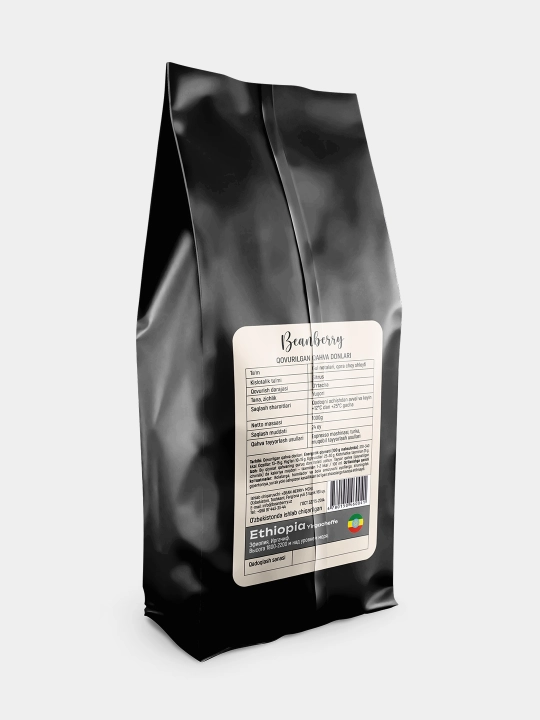 Кофе в зернах Ethiopia Yirgacheffe, мытая арабика, средняя обжарка, 1 кг