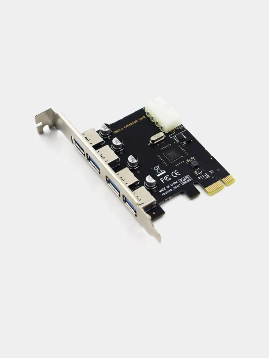 USB hub 4v1 kontsentratori PCI-E kartasi USB hub ajratgichi USB port kengaytirgichi