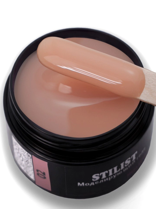 No02 gel, 30 ml, to‘q sariq-shaftoli rangli, tirnoqlar uchun, STILIST_STORE