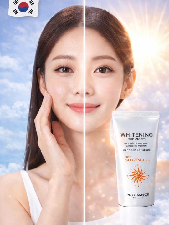 Oqartiruvchi pigmentatsiyaga qarshi quyoshdan himoyalovchi krem Prorance Whitening SPF 50+