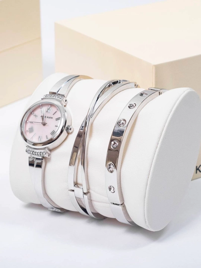 Женские часы Anne Klein AK2245, комплект с двумя браслетами — TELLER-AK2245-РОЗОВ