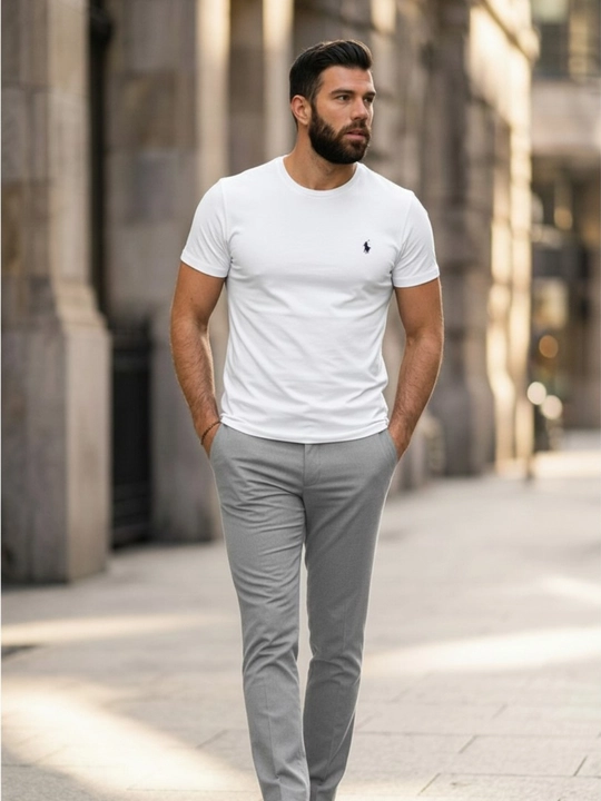 Polo Футболка для мужчин, с вышитым логотипом бренда, размеры M–3XL