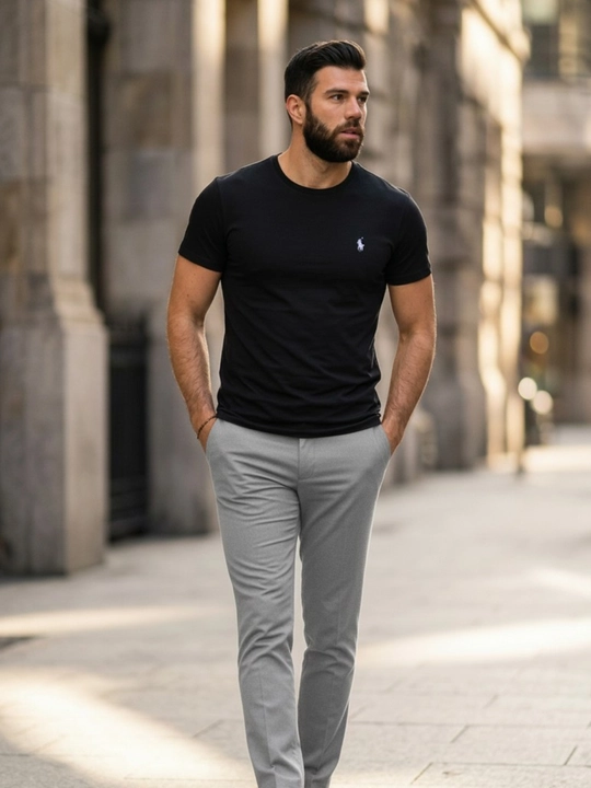 Polo Футболка для мужчин, с вышитым логотипом бренда, размеры M–3XL