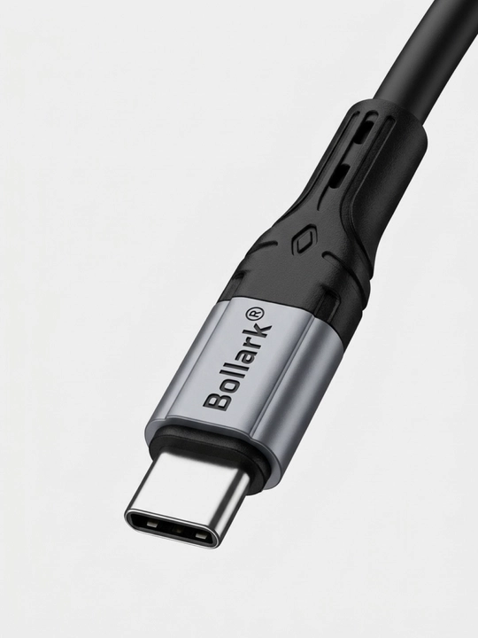 Bollark Type-C Kabel, Tez & Turbo Zaryadlash, Oq va Qora