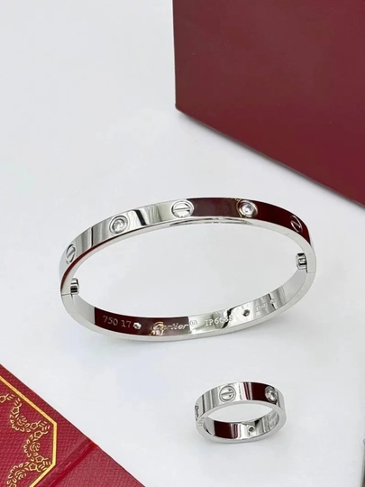 Набор браслет и кольцо (нержавеющая сталь) — MZNJWL-CARTIER-ЛЕДЯН-18