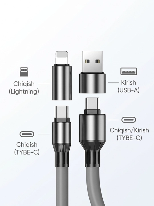 Зарядное устройство 240W, кабель для быстрой зарядки USB, Type-C, iPhone