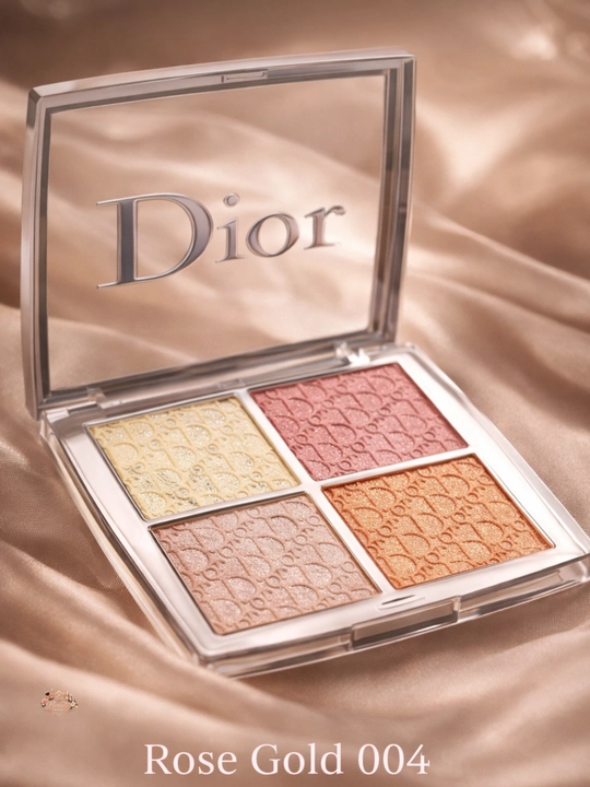 Dior Backstage Glow Face Palette 004, yuz uchun palitra, bronza oltin glow, yorqin effekt