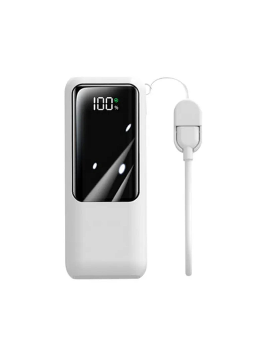 Повербанк 10 000 mAh с цифровым дисплеем и type-c шнуром