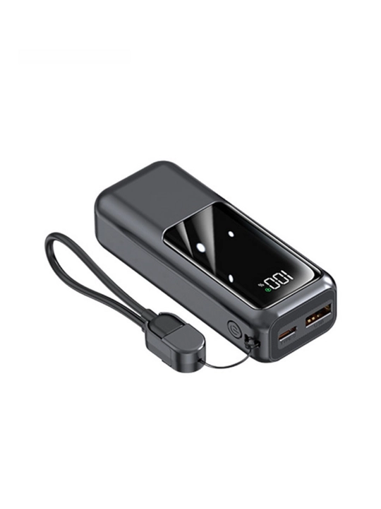 Повербанк 10 000 mAh с цифровым дисплеем и type-c шнуром