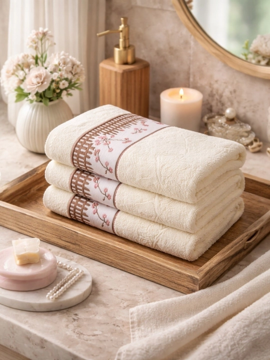 Cotton Life Полотенца для лица и ванной – 100% хлопок, дизайн Leopard