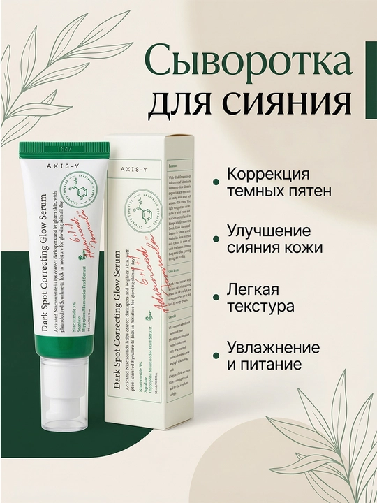 Сыворотка для лица AXIS-Y Dark Spot Correcting Glow Serum 50 мл