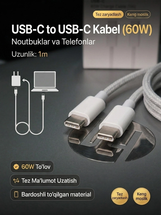 Зарядное устройство (блок) 35W USB-C, быстрая зарядка (PD)