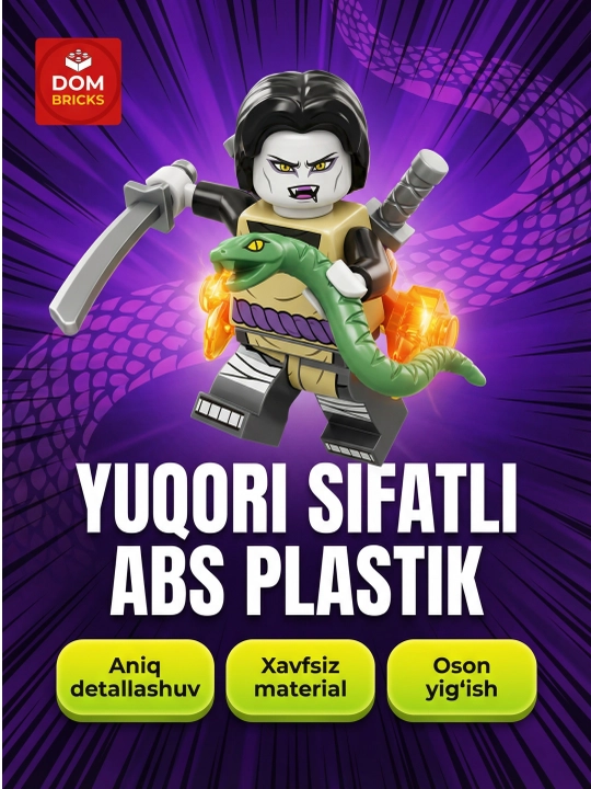 Конструктор аниме фигурки Наруто DOM BRICKS, коллекционные герои