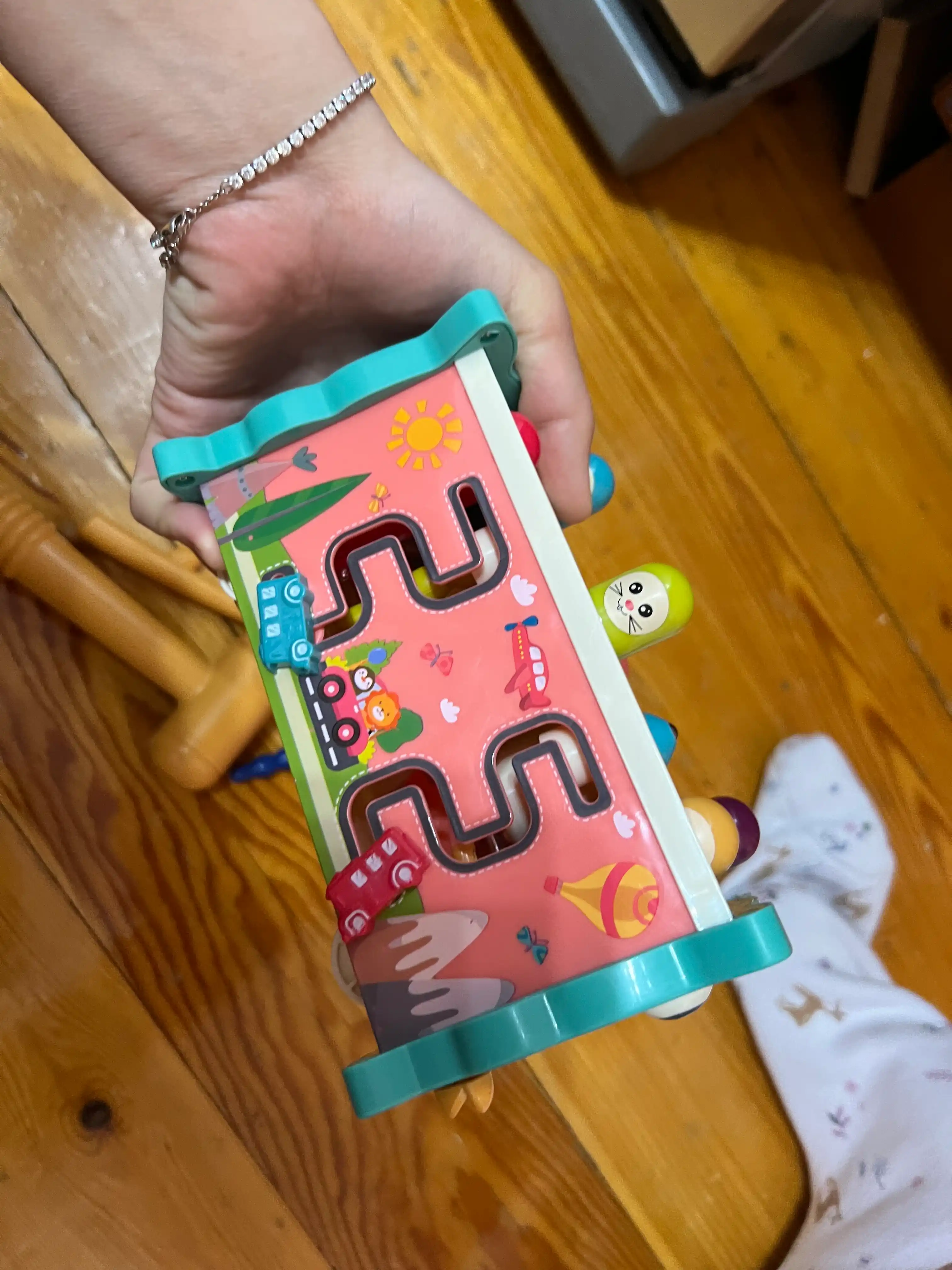 Montessori usuli bo'yicha o'quv bolalar o'yinchog'i, 8 dan 1 gacha, taqillatuvchi, burama