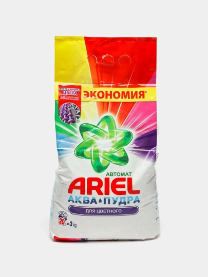 Ariel стиральный порошок 3 кг, автомат, для цветного белья — NIKAFR-NIKARIEL3COLOR