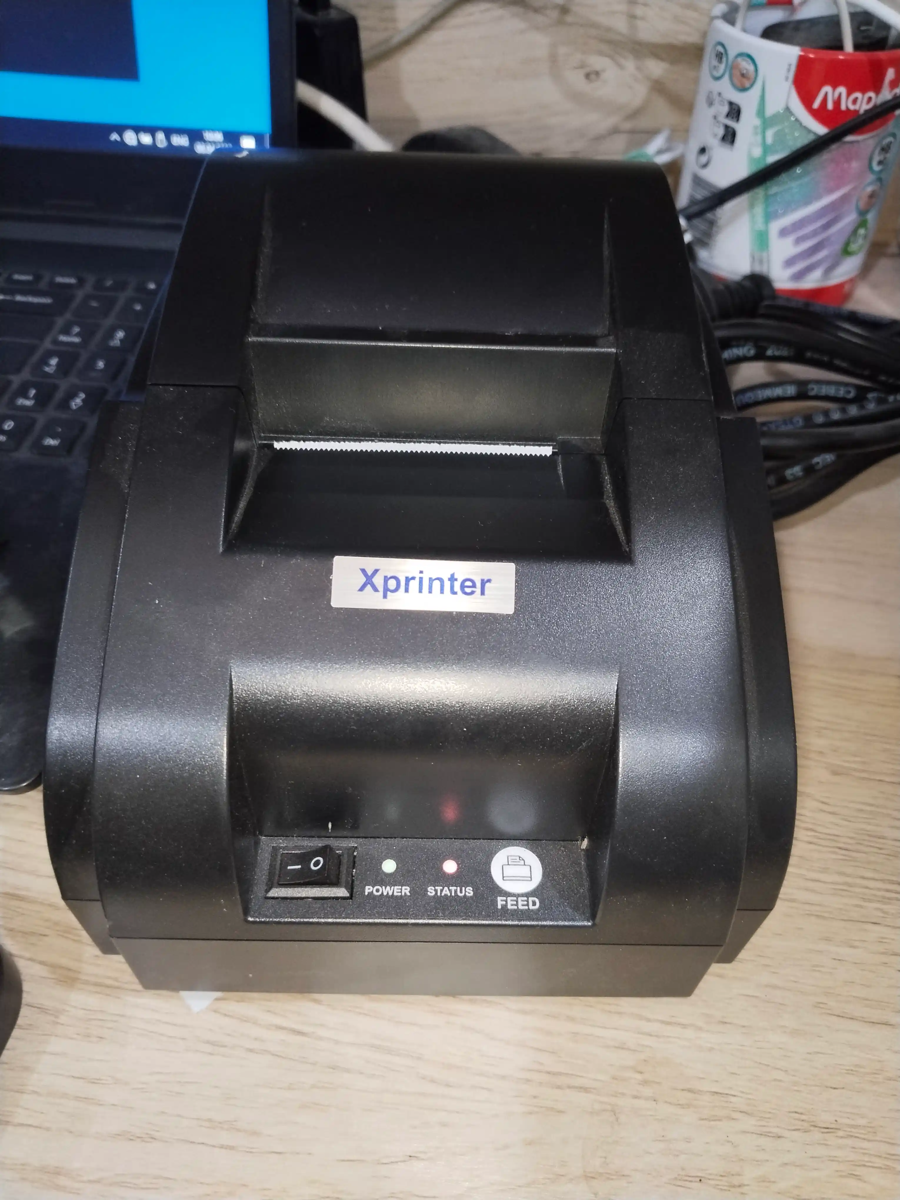 Чек термопринтер Xprinter XP-58IIL, Lan сетевой + USB, 58 мм