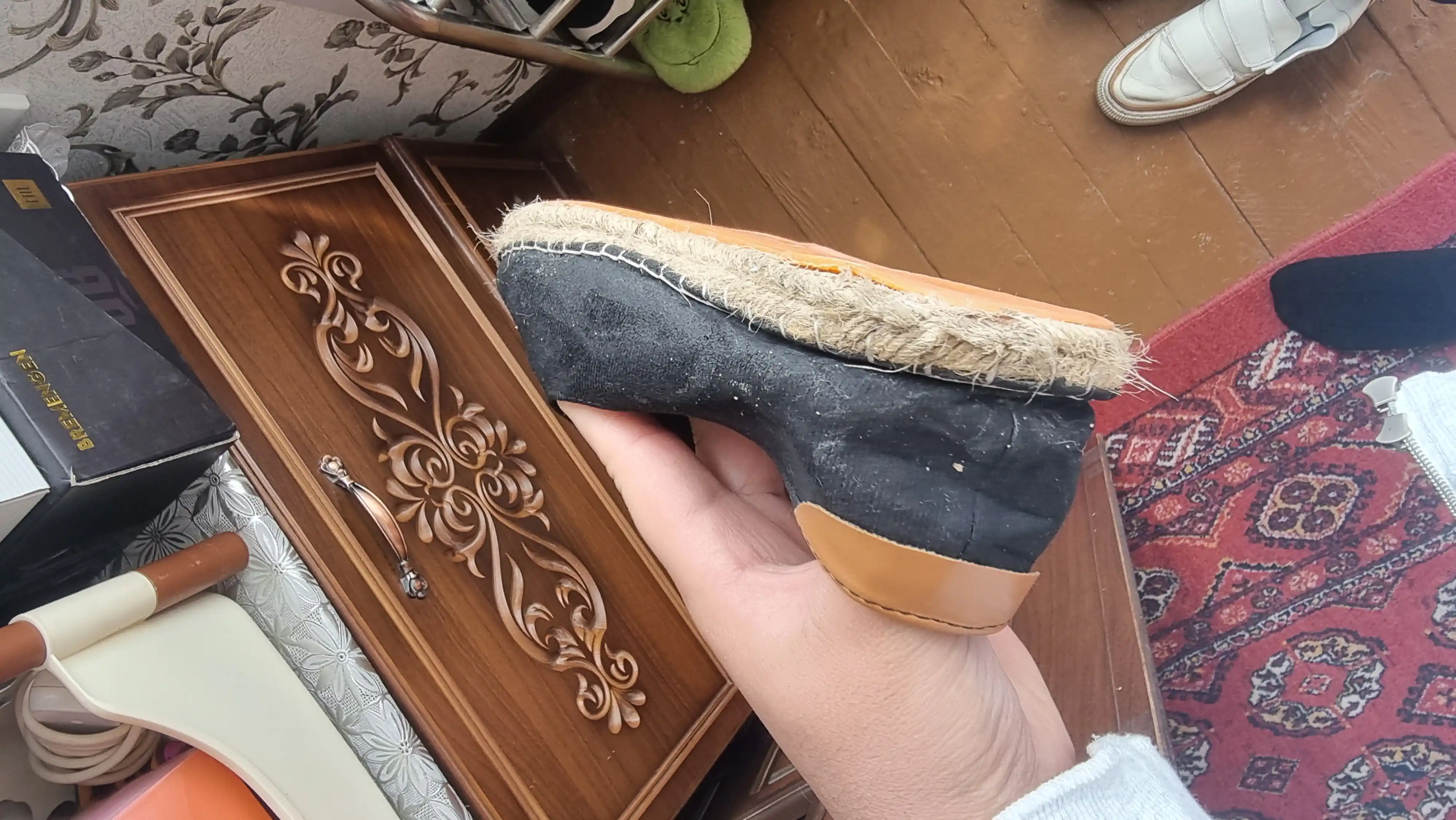 Erkaklar espadrilyalari, yozgi mokasinlar, to‘qimachilik