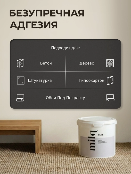 Milq Absolute краска интерьерная матовая моющаяся для стен и потолков