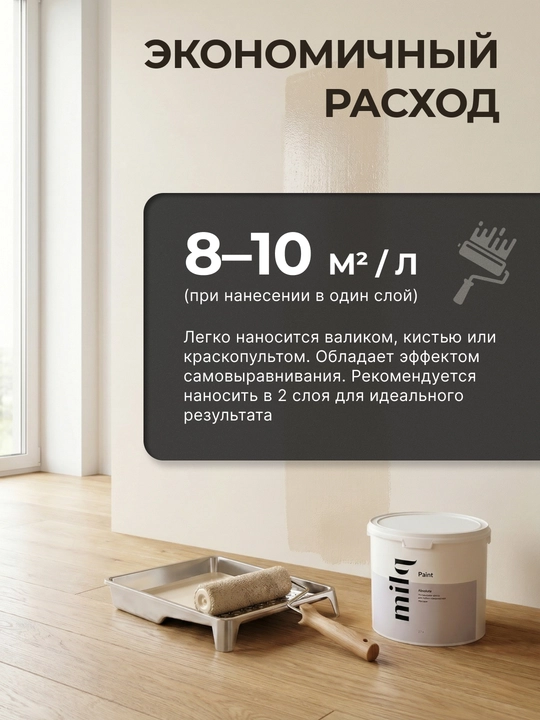Milq Absolute краска интерьерная матовая моющаяся для стен и потолков