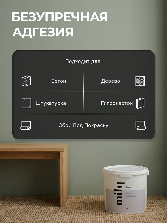 Milq Absolute краска интерьерная матовая моющаяся для стен и потолков