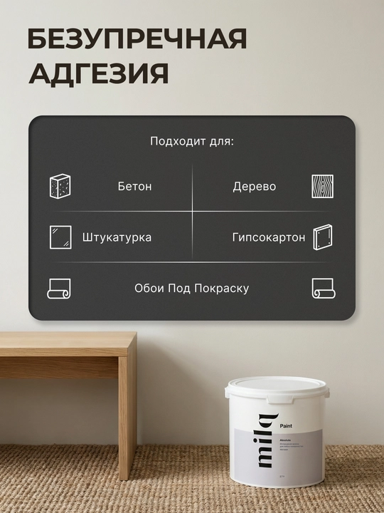 Milq Absolute ichki mat bo‘yoq yuviladigan devor va shift uchun