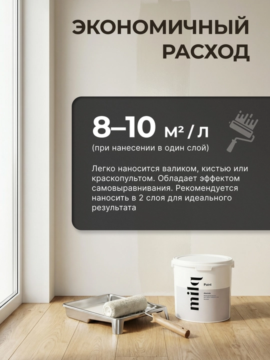 Milq Absolute ichki mat bo‘yoq yuviladigan devor va shift uchun