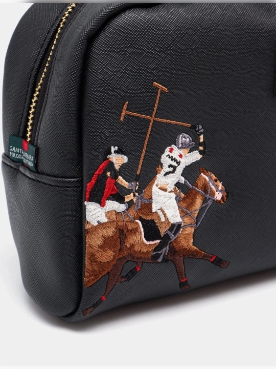 Сумка Santa Barbara Polo & Racquet Club, искусственная кожа, черная.