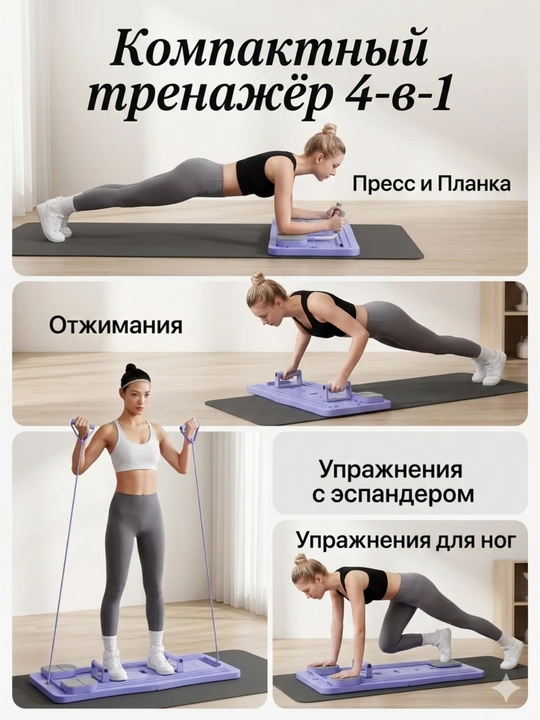 Ko‘p funksiyali 14 ta 1 da Push Up Board, uy uchun yig‘iladigan trenajyor