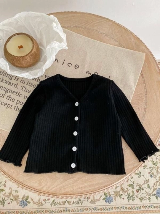 Qiz uchun bolero, tugmachali kozok, qiz uchun oqlangan kiyim, 3-5 yosh - 