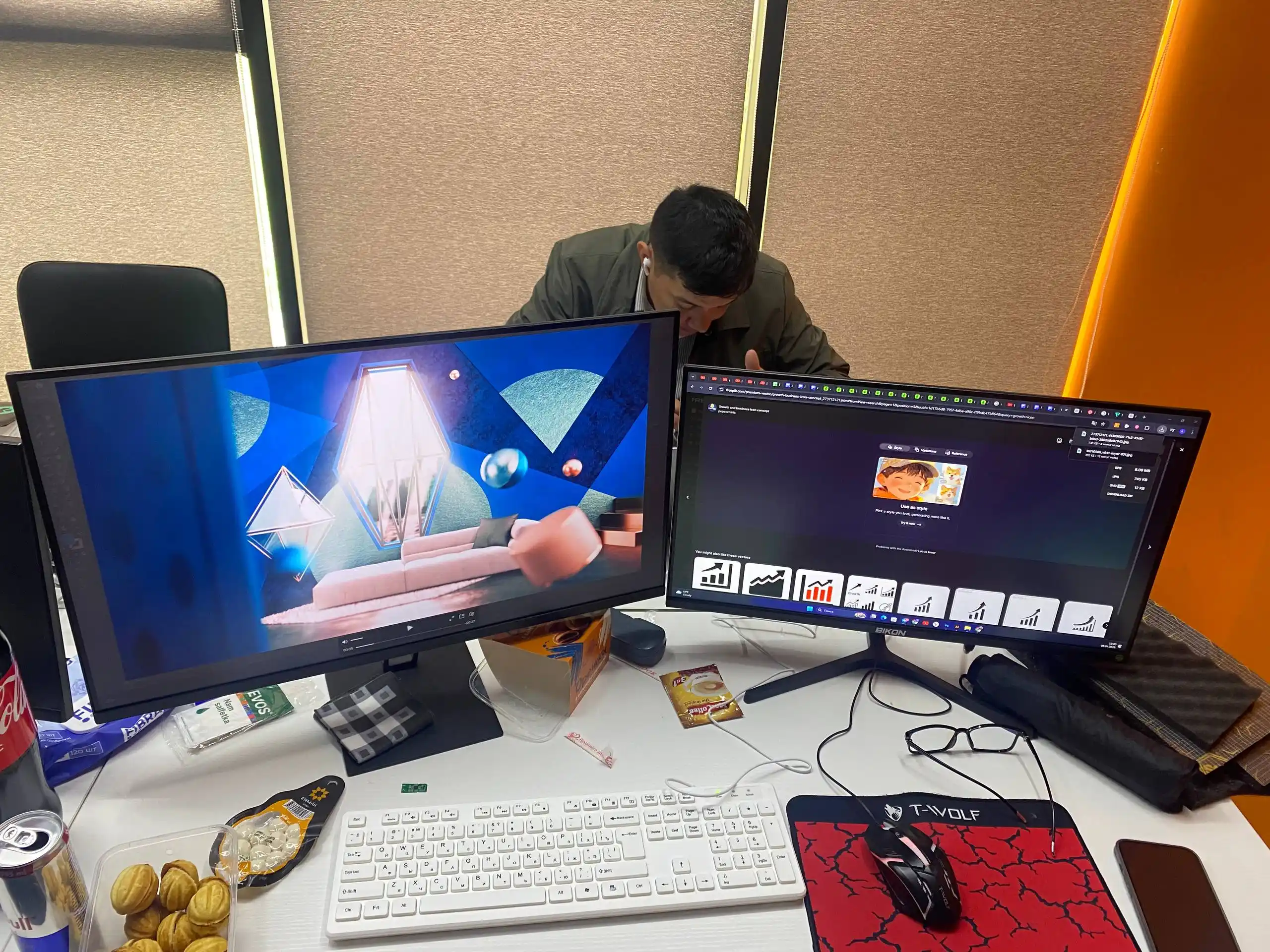Monitor BIKON 22, 24, 27, 32 120-240Hz, IPS FullHD, office o`qish, ish uchun