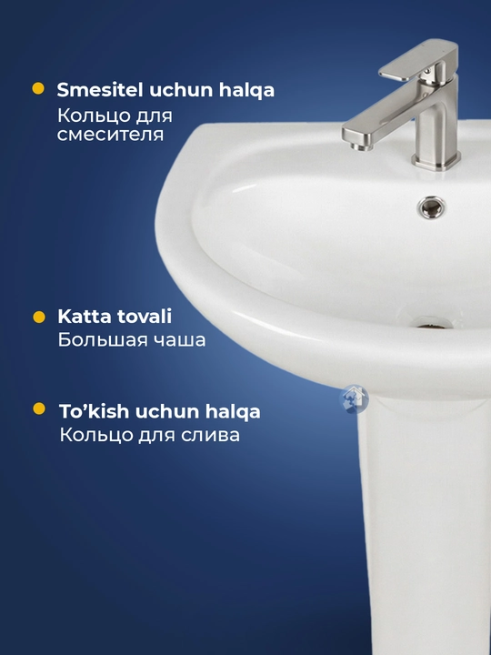 KERAMIK poydevorli rakovinalar, vannaxona uchun rakovina, qo‘l yuvgich, yuvish moslamasi