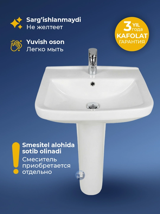 KERAMIK poydevorli rakovinalar, vannaxona uchun rakovina, qo‘l yuvgich, yuvish moslamasi