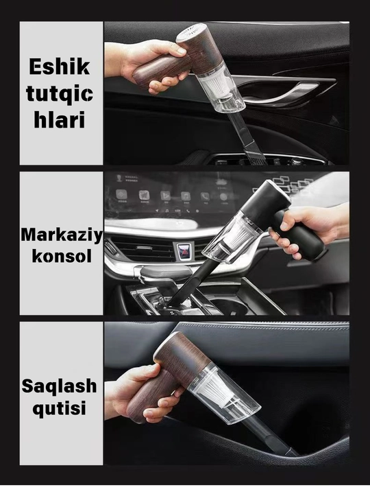 Yangilangan versiya, portativ simsiz changyutgich, siklon so‘rg‘ich, qayta zaryadlanadi