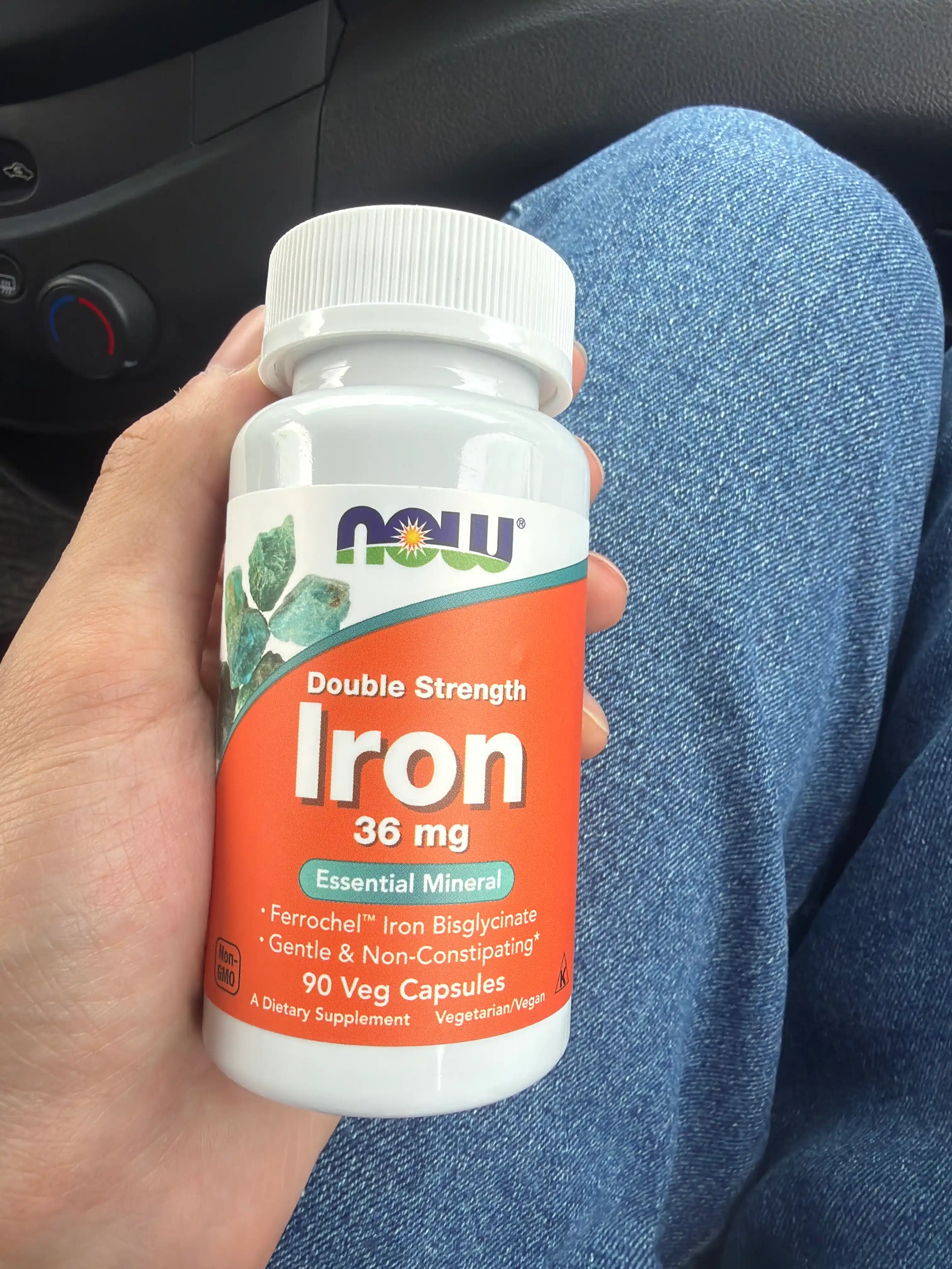 NOW Foods, Temir, ikki barobar kuch, 36 mg 90 kapsulalar