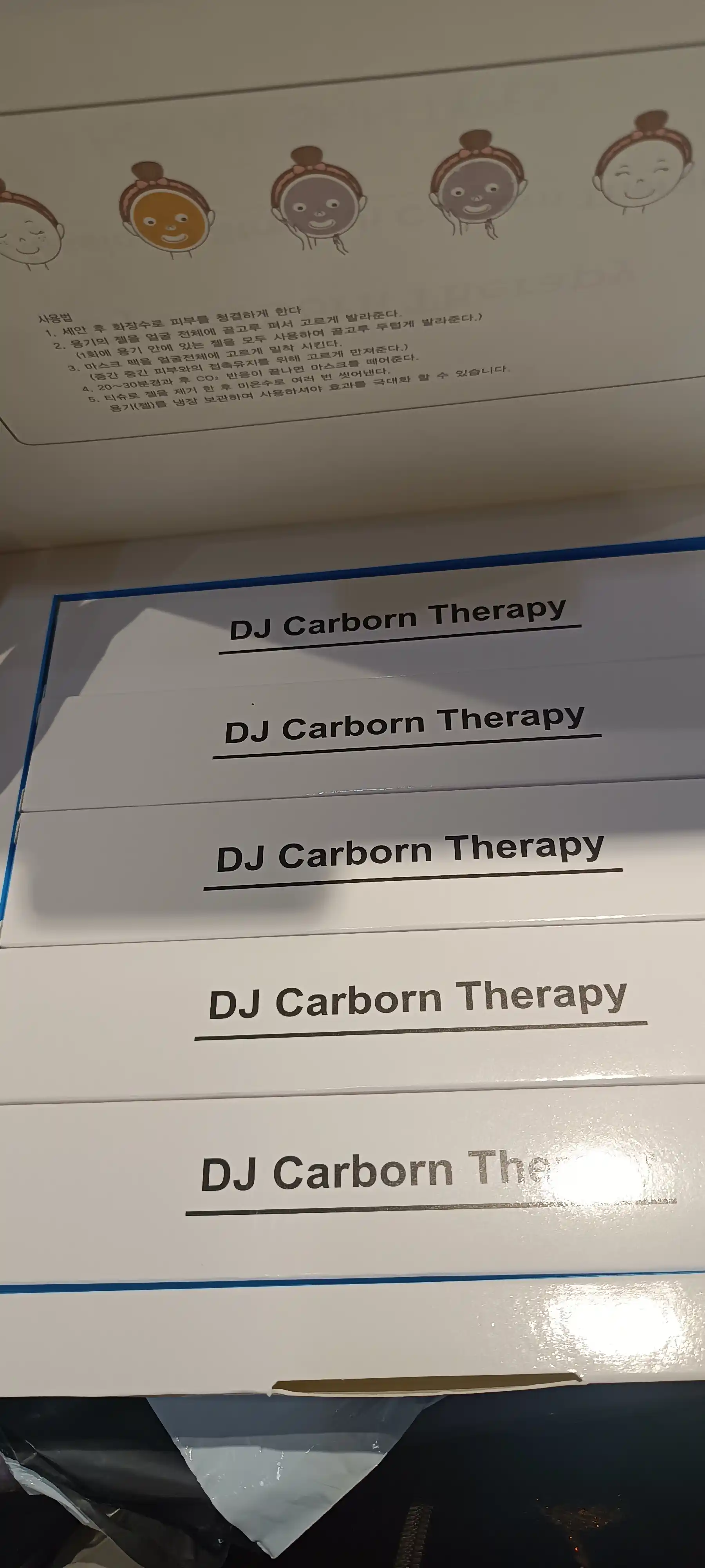 DJ Carborn Therapy - карбокситерапия корейский набор по уходу за лицом: гель + маска