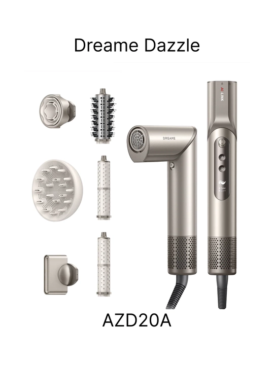 Стайлер Dreame Dazzle, мотор 110 000 об/мин, 1400Вт, 300 млн ионов, складной, 5 насадок