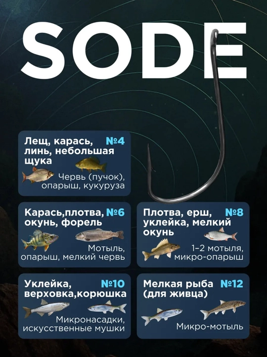 Крючки рыболовные
