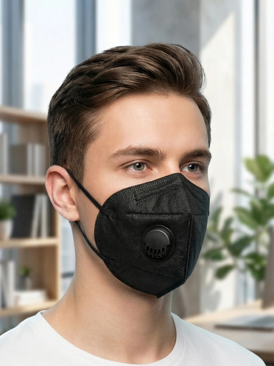 5 qatlamli klapanli KN95 tibbiy niqobi, 95% gacha himoyalovchi respirator, qulay o‘rnashish imkoniyati