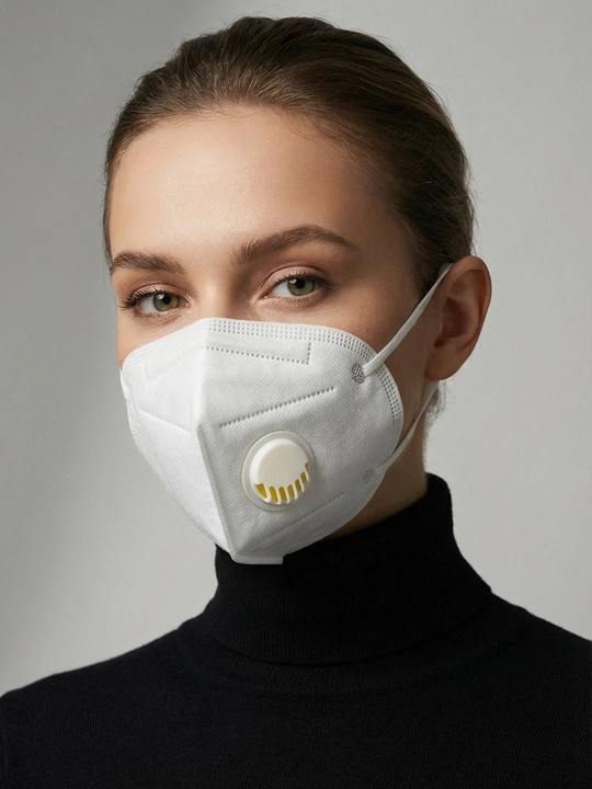 5 qatlamli klapanli KN95 tibbiy niqobi, 95% gacha himoyalovchi respirator, qulay o‘rnashish imkoniyati