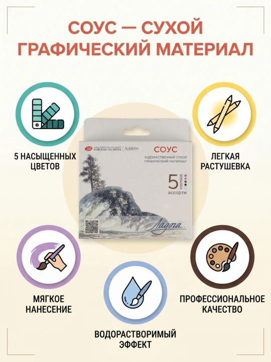 Ладожский набор сухих материалов, ассортимент соусов, 5 шт.