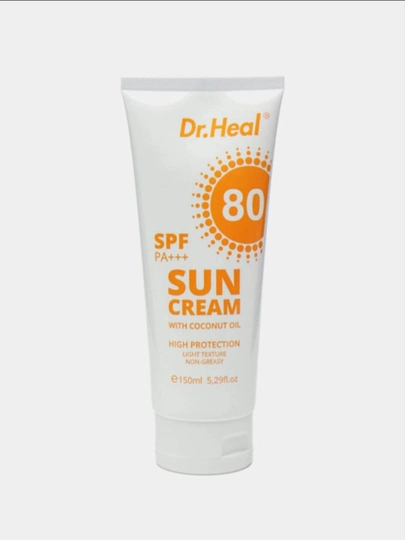 Солнцезащитный крем Dr. Heal Sun Cream SPF 80 PA+++, витамин E, 150 мл - 
