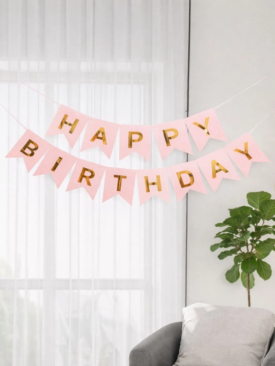Happy birthday girlyandasi, tug'ilgan kun gulchambari, happy birthday harfli bayroqchalar - 