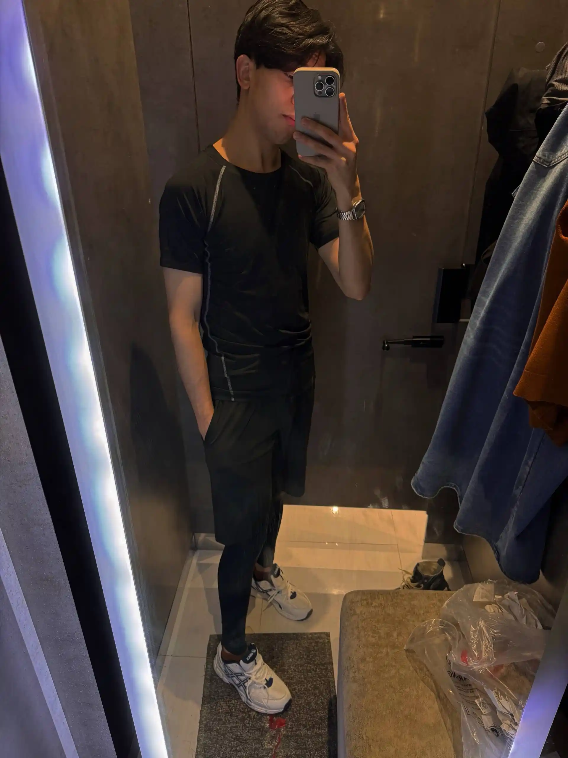 Rashgard erkaklar uchun 3 tasi 1 da, fitness uchun sport kiyimi, zal va yugirish uchun