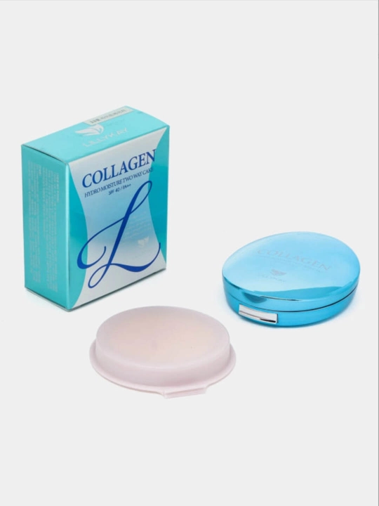 Namlashtiruvchi komponentli upa Lillykay Collagen Hydro Moisture Two Way Cake SPF40/ton13