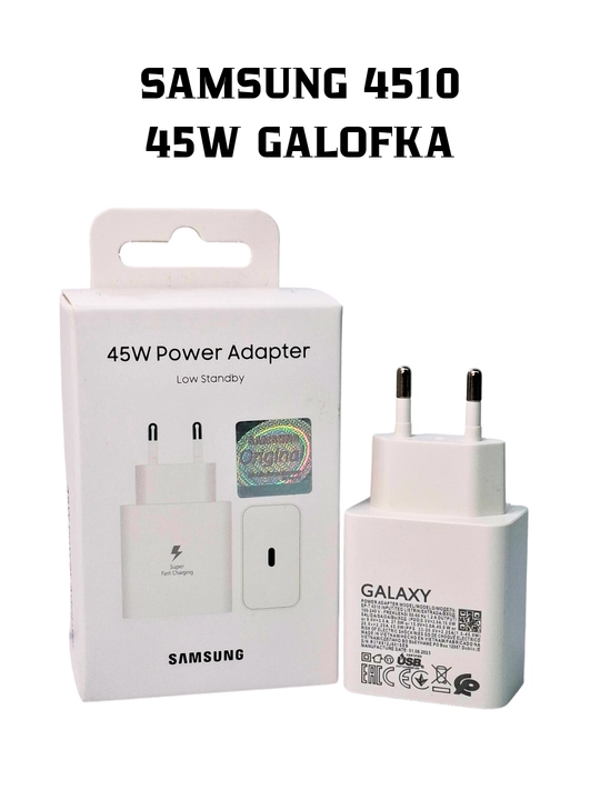 Сетевой адаптер Samsung 45W 4510 быстрой зарядки (USB-C) для iOS va Android - 