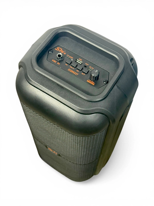 Portativ karaoke kolonka ZQS, mikrofon, pultli, RGB yorug'lik, Bluetoothli