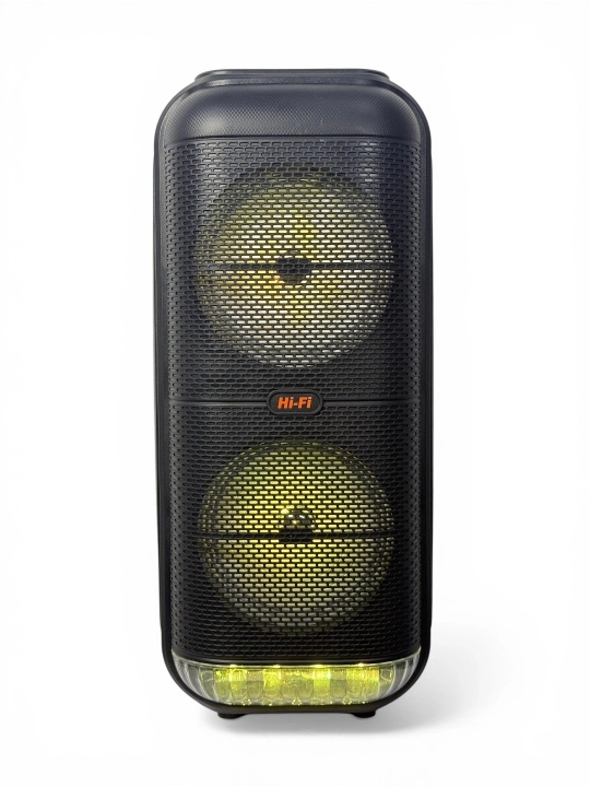 Portativ karaoke kolonka ZQS, mikrofon, pultli, RGB yorug'lik, Bluetoothli
