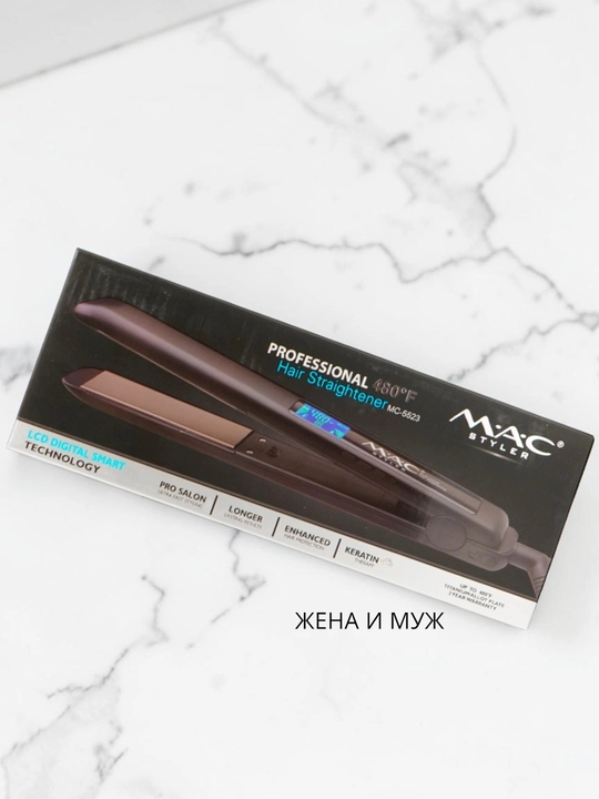MAC Styler PRO professional soch tekislagich – titan plastinali dazmol-ployka