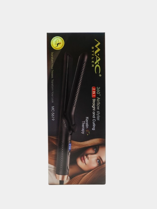 MAC Styler PRO professional soch tekislagich – titan plastinali dazmol-ployka