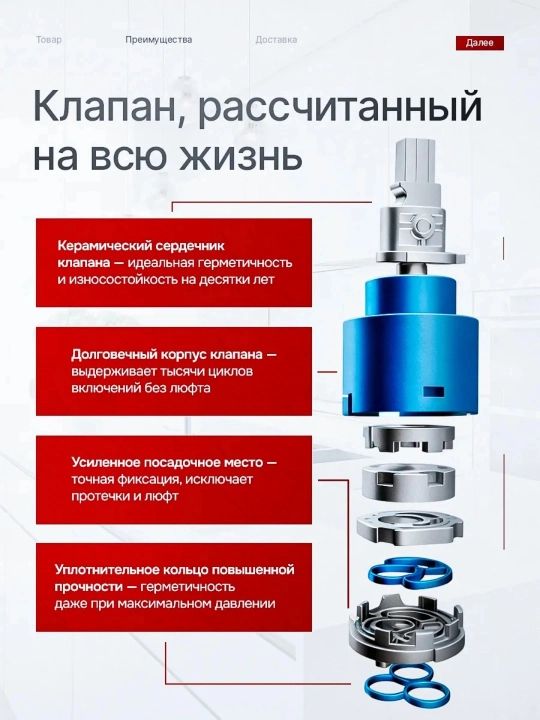 Смеситель для кухни с гибким изливом и поворотной конструкцией